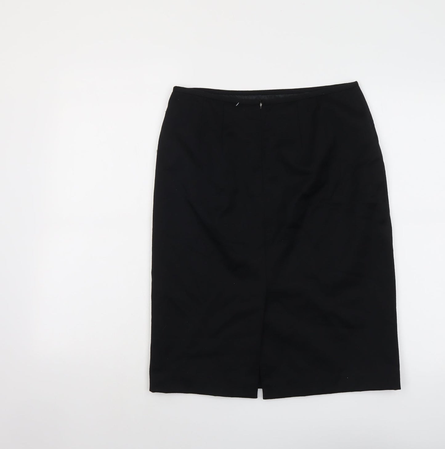 Tablots Womens Black Wool Straight & Pencil Skirt Size 6 Zip