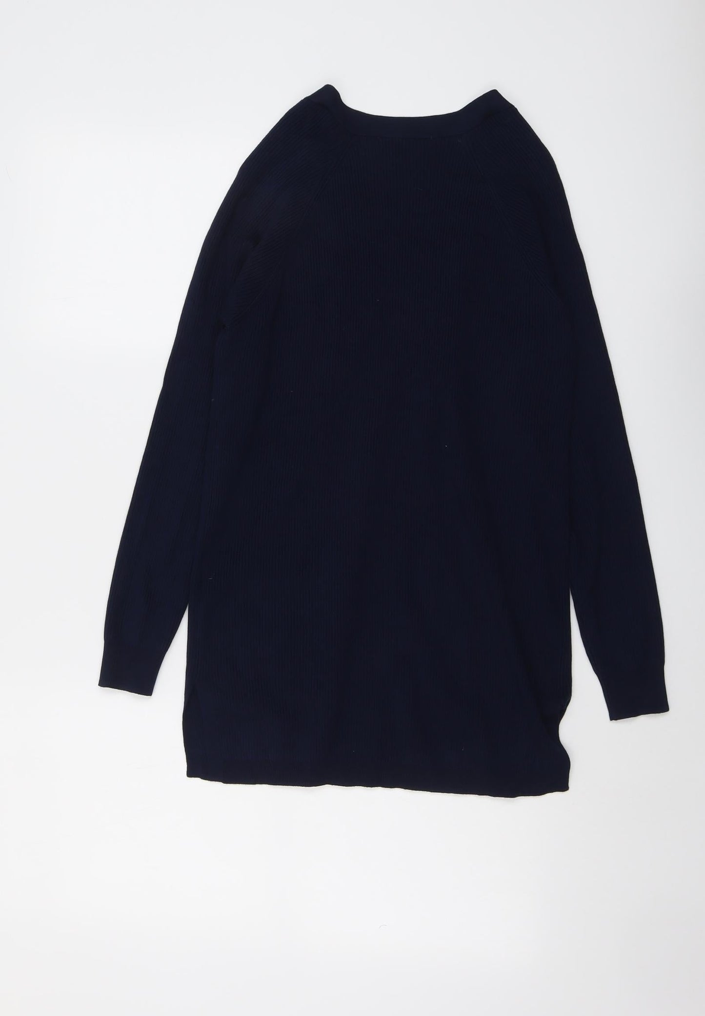 Marks and Spencer Womens Blue V-Neck Viscose Cardigan Jumper Size XS