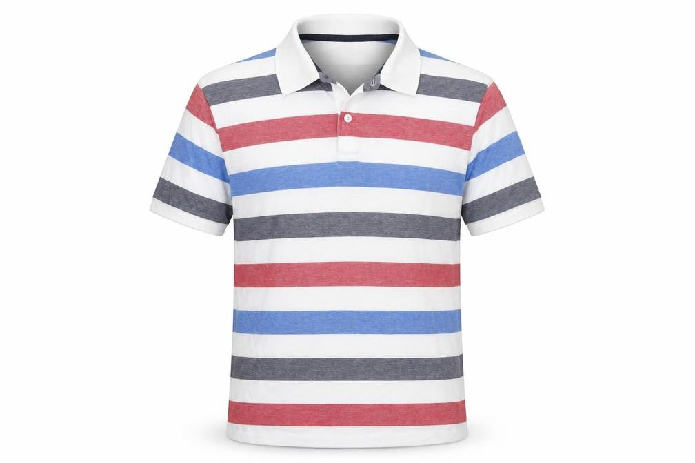 Sand Stone Womens Multicoloured Striped Cotton Basic Polo Size L Collared