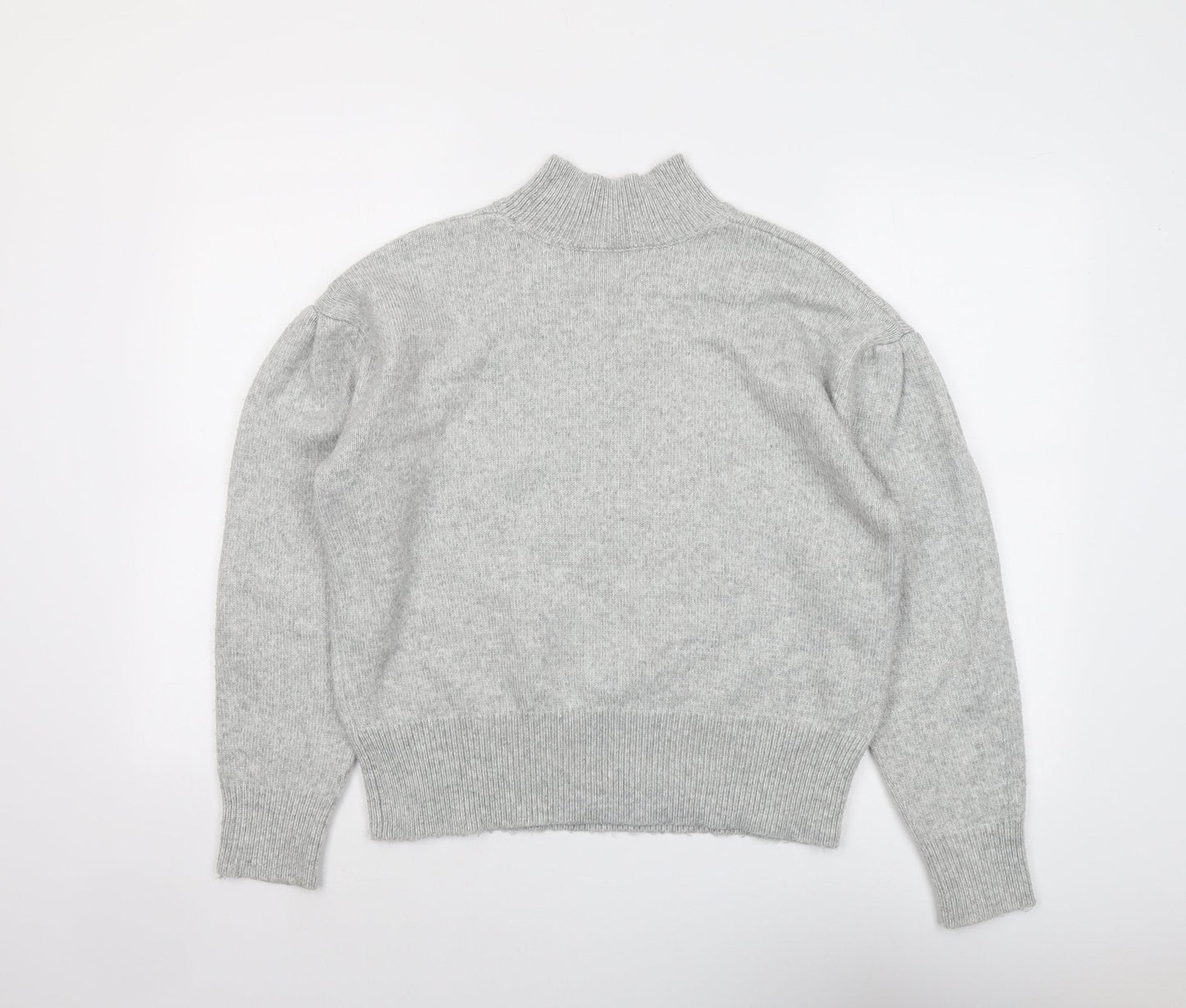 Marks and Spencer Womens Grey High Neck Polyester Pullover Jumper Size M