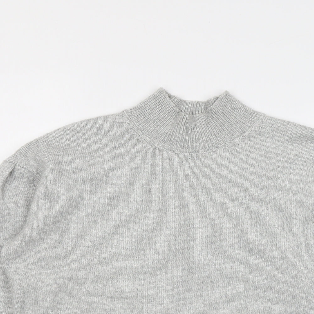 Marks and Spencer Womens Grey High Neck Polyester Pullover Jumper Size M
