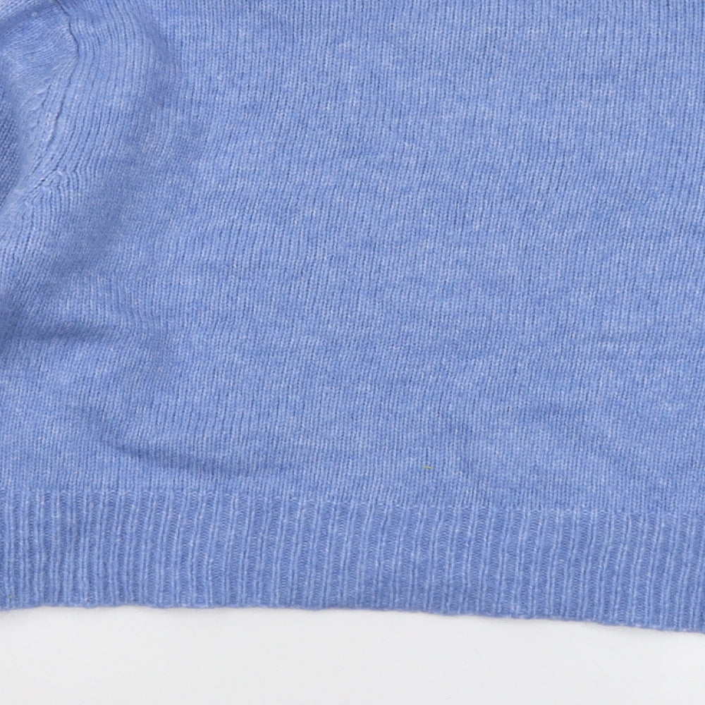 Marks and Spencer Womens Blue Round Neck Acrylic Pullover Jumper Size L