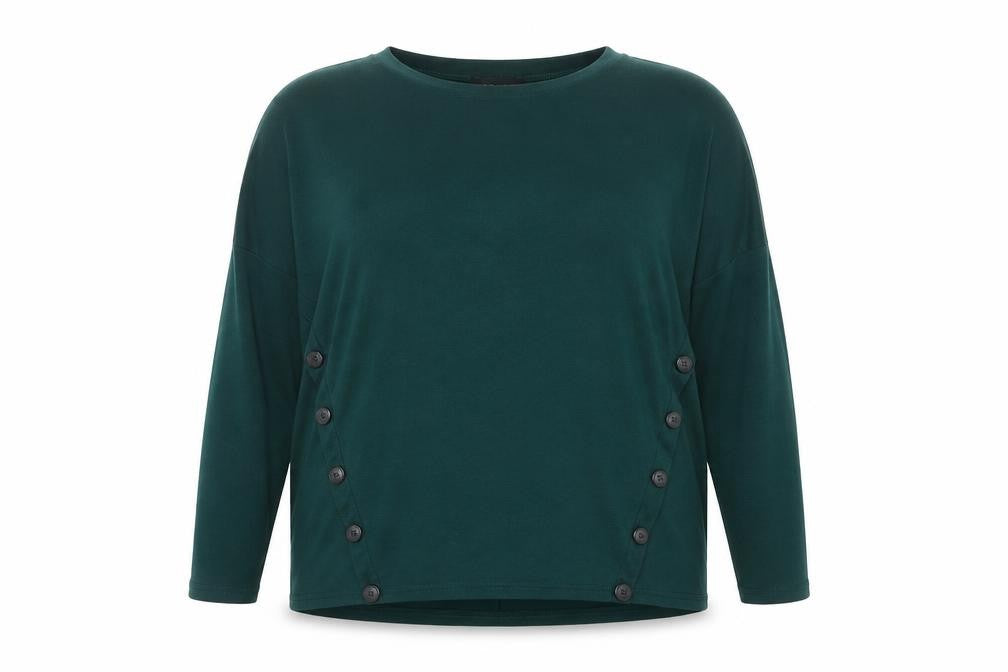 New Look Womens Green Round Neck Polyester Pullover Jumper Size 14