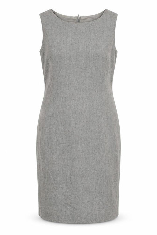Precis Womens Grey Acetate Shift Size 12 Round Neck Zip
