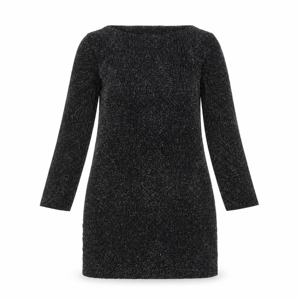 Wallis Womens Black Geometric Nylon A-Line Size XS Round Neck Pullover