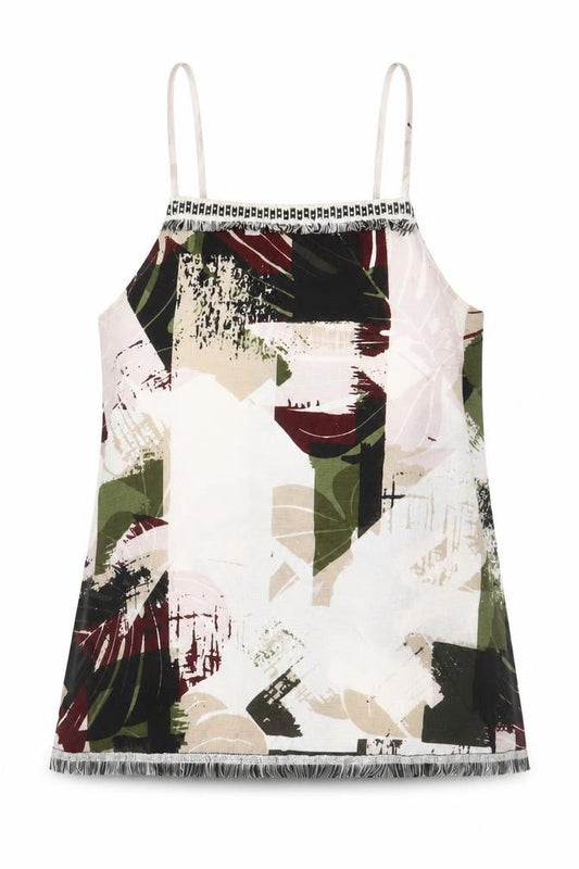 NEXT Womens Multicoloured Geometric Polyester Camisole Tank Size 8 Square Neck