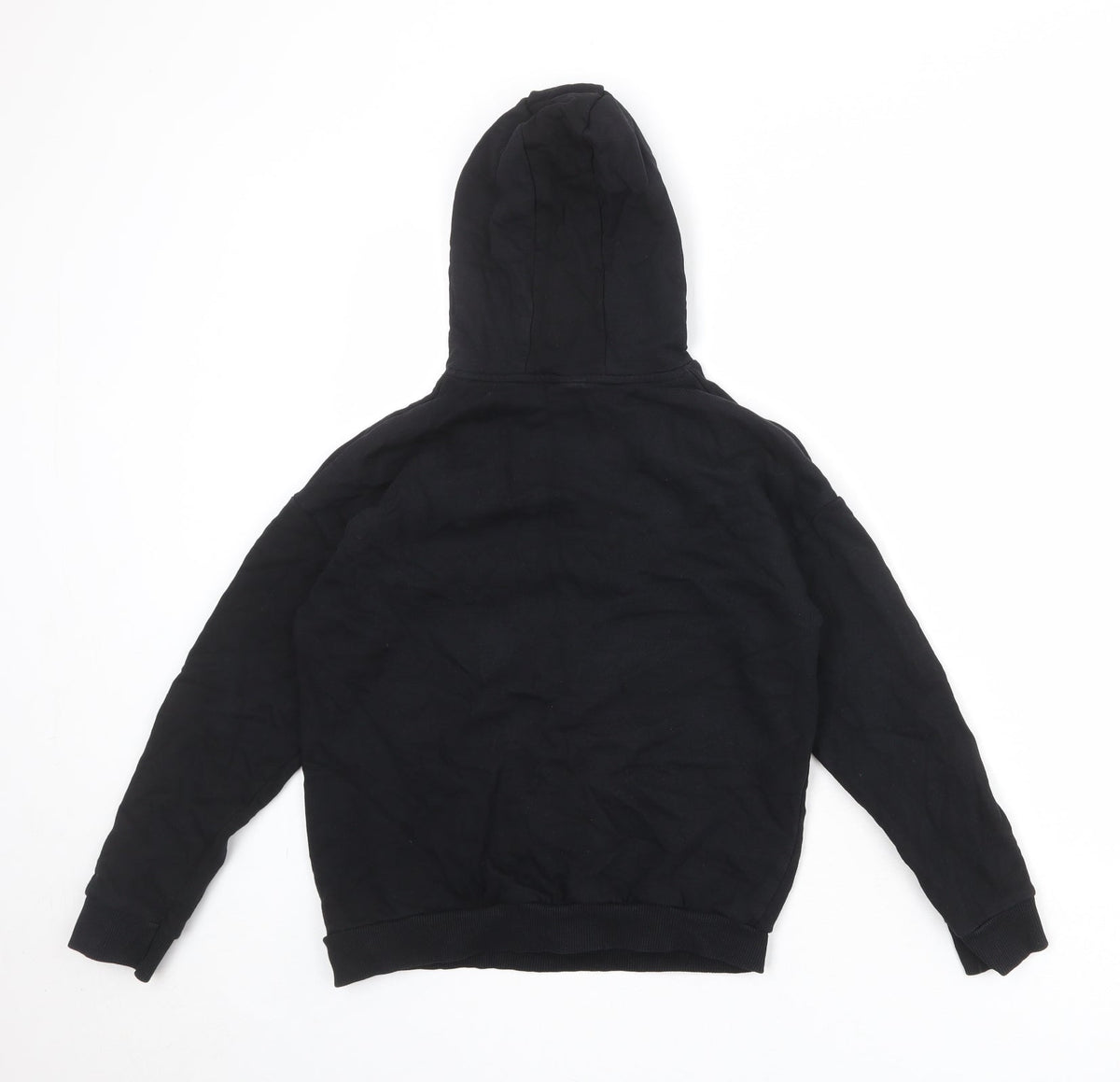Disney Girls Black Cotton Pullover Hoodie Size 9-10 Years Pullover - Minnie Mouse Christmas
