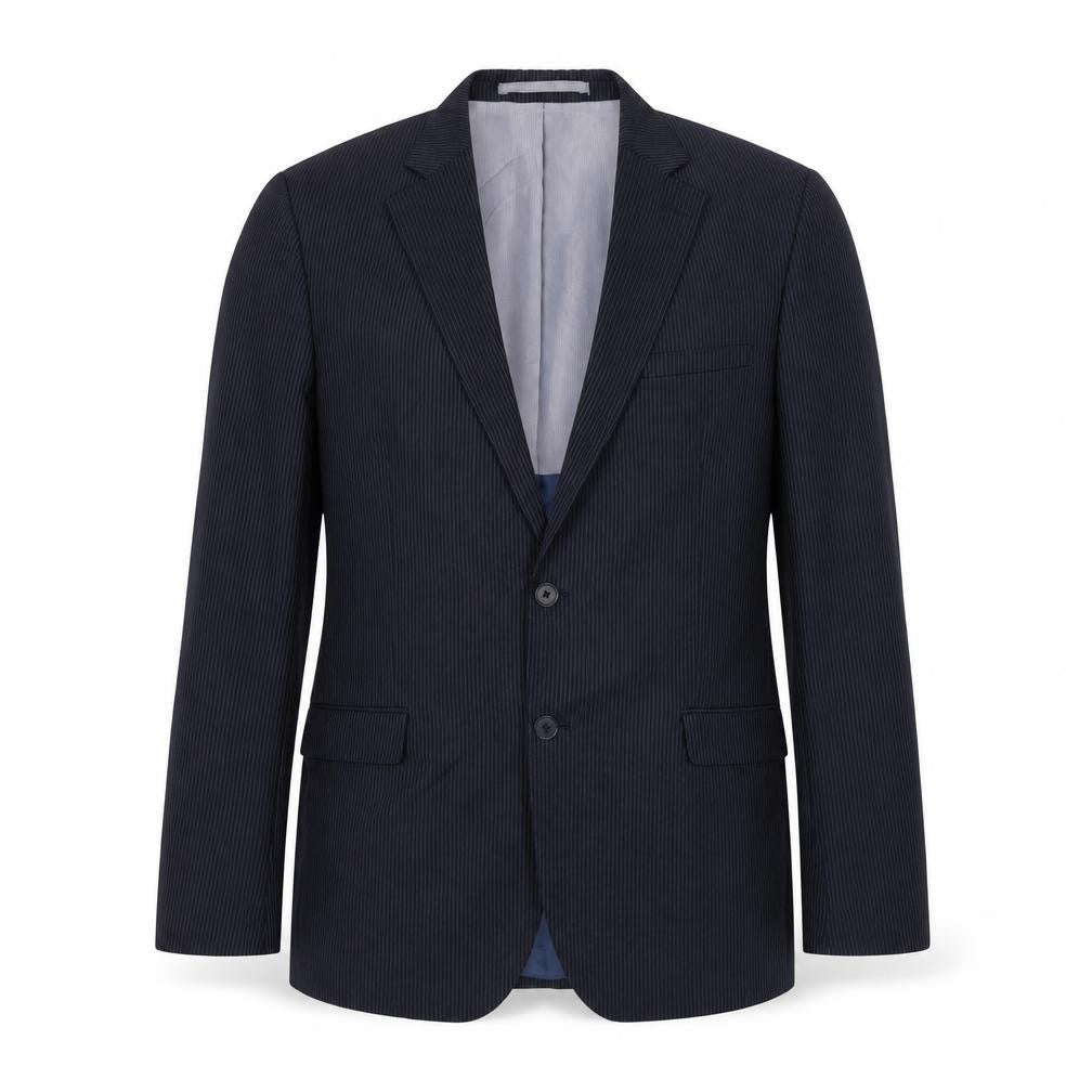 Marks & Spencer Mens Blue Striped Wool Jacket Suit Jacket Size 40 Regular
