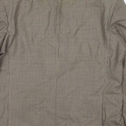 Mr Harry Mens Beige Geometric Polyester Jacket Blazer Size 46 Regular