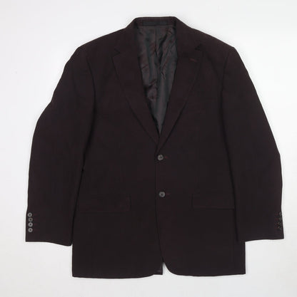 Marks & Spencer Mens Brown Polyester Jacket Suit Jacket Size 38 Regular