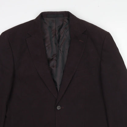 Marks & Spencer Mens Brown Polyester Jacket Suit Jacket Size 38 Regular