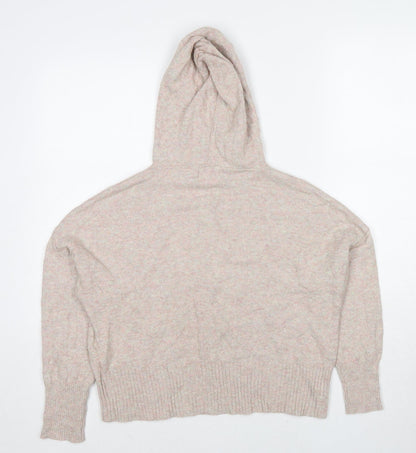 Cape Daisy Womens Beige Round Neck Cotton Pullover Jumper Size XS