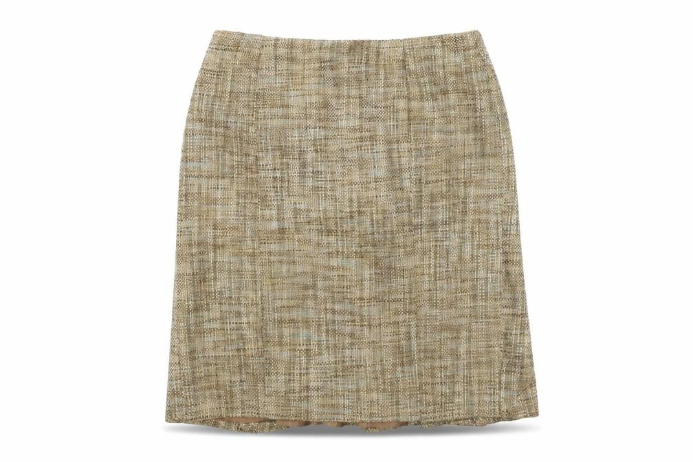 Oasis Womens Beige Polyester A-Line Skirt Size 12 Zip