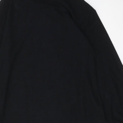 Marks & Spencer Womens Black Polyester A-Line Size 10 Round Neck Pullover