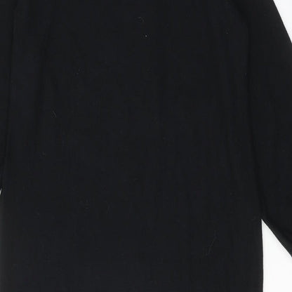 Marks & Spencer Womens Black Polyester A-Line Size 10 Round Neck Pullover
