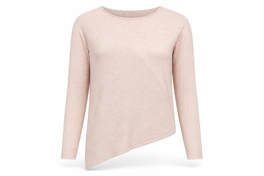 RJR.John Rocha Womens Pink Round Neck Polyester Pullover Jumper Size 12 - Asymmetric