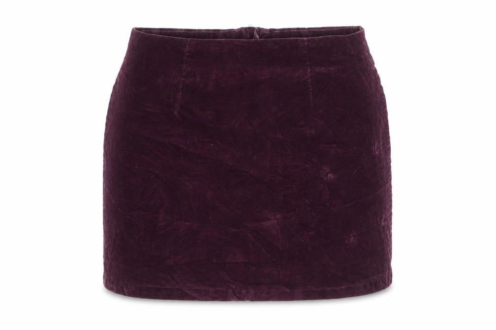 Warehouse Womens Red Cotton A-Line Skirt Size 10 Zip