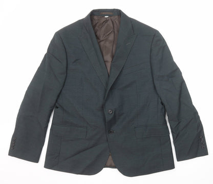 Additional front view of Autograph men’s grey wool jacket suit jacket, size 44, regular
