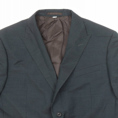 Close-up detail of Autograph men’s grey wool jacket suit jacket, size 44, regular