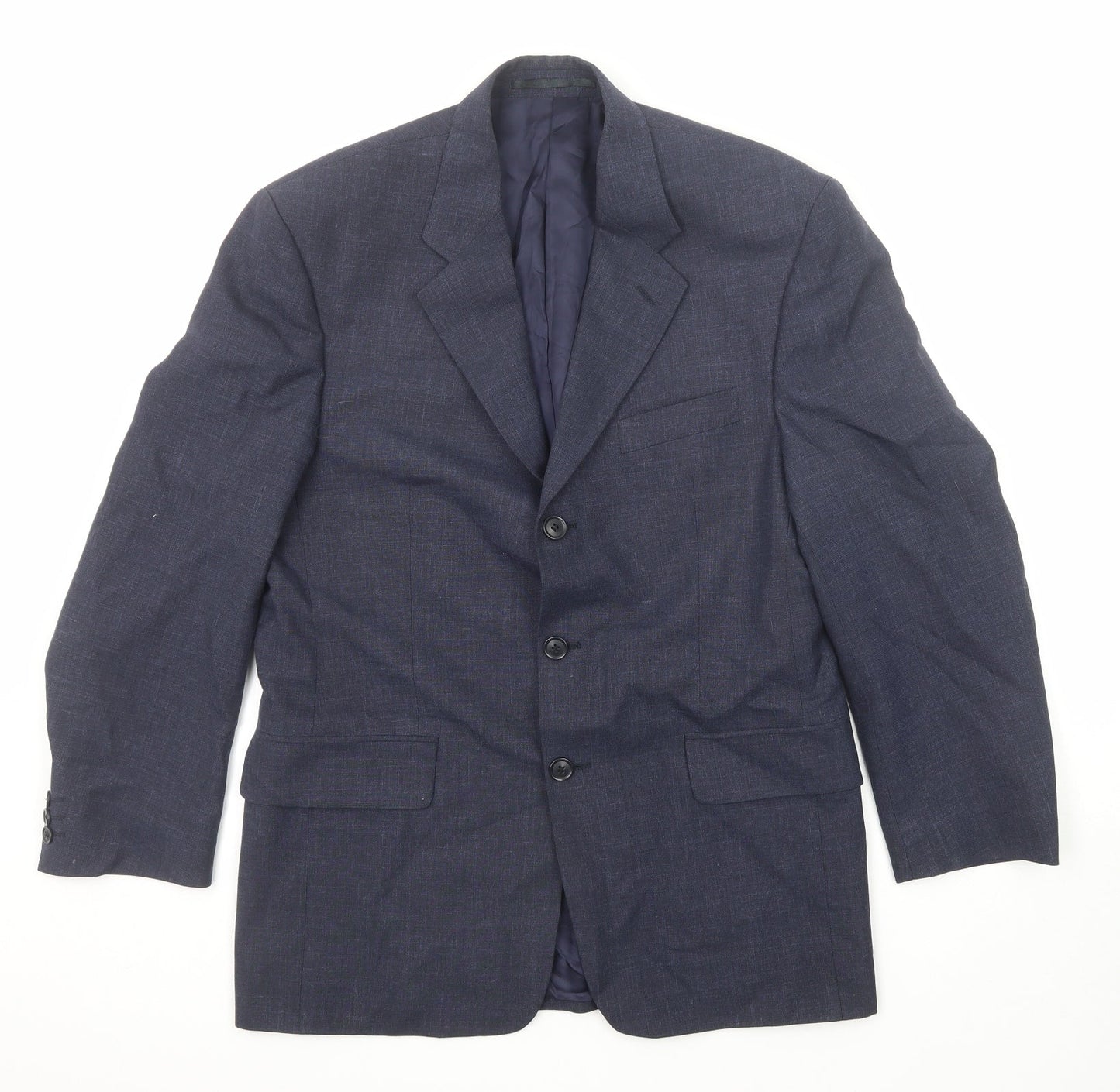 Harewood Mens Blue Polyester Jacket Suit Jacket Size 38 Regular
