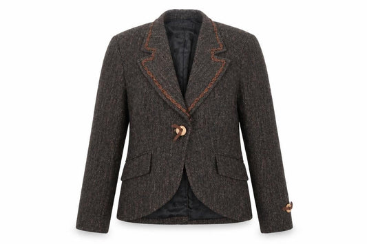 Sand Copenhagen Womens Black Jacket Blazer Size 12 Button