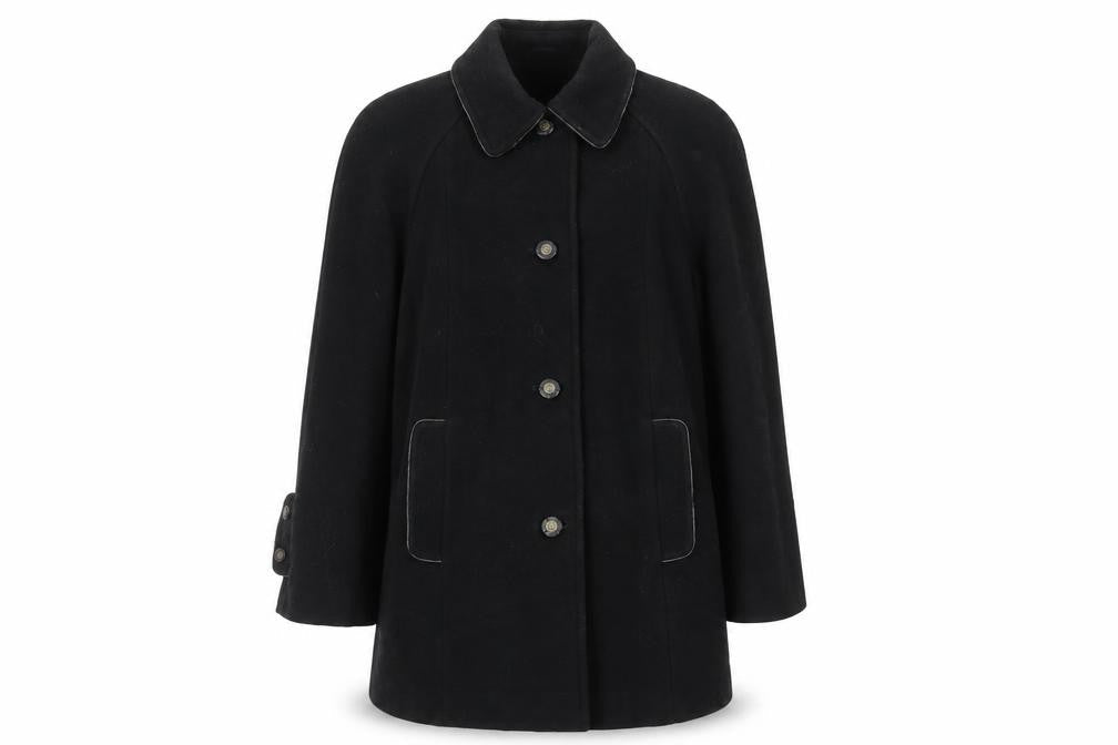 Lampert Womens Black Pea Coat Coat Size 10 Button