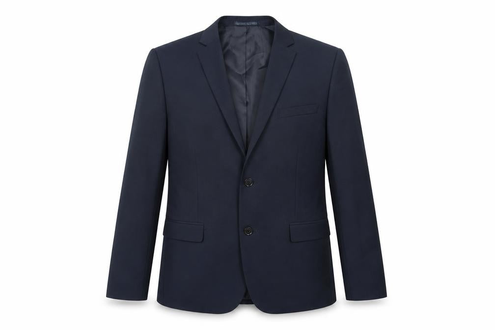 H&M Mens Blue Polyester Jacket Suit Jacket Size 48 Regular
