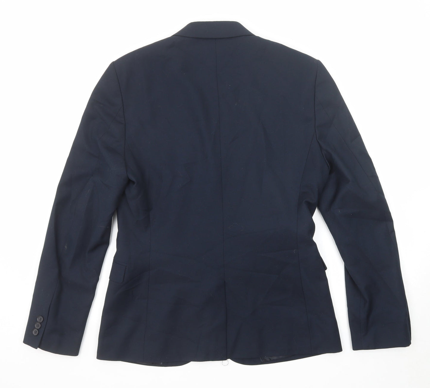 H&M Mens Blue Polyester Jacket Suit Jacket Size 48 Regular