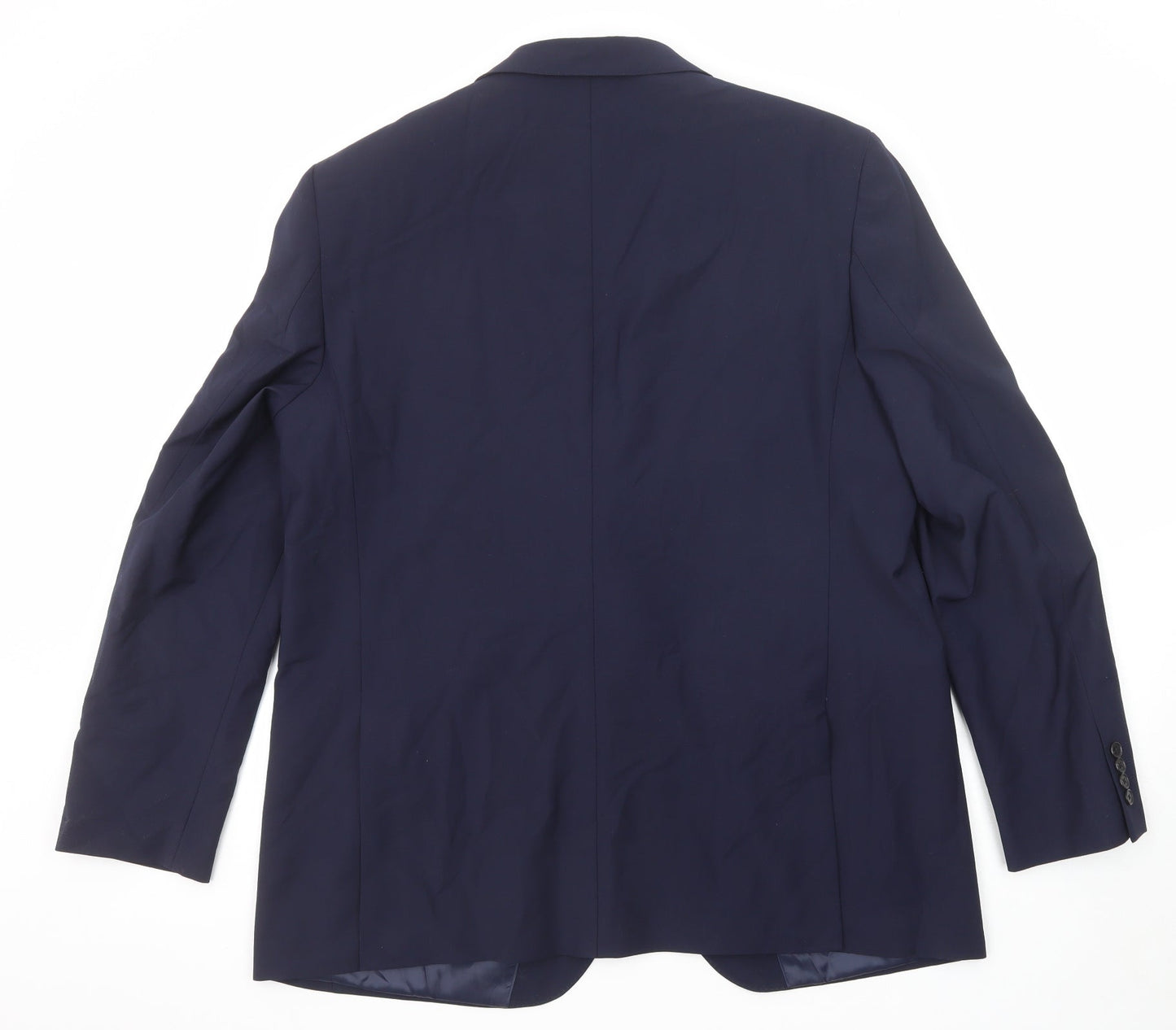 Marks and Spencer Mens Blue Polyester Jacket Suit Jacket Size 48 Regular