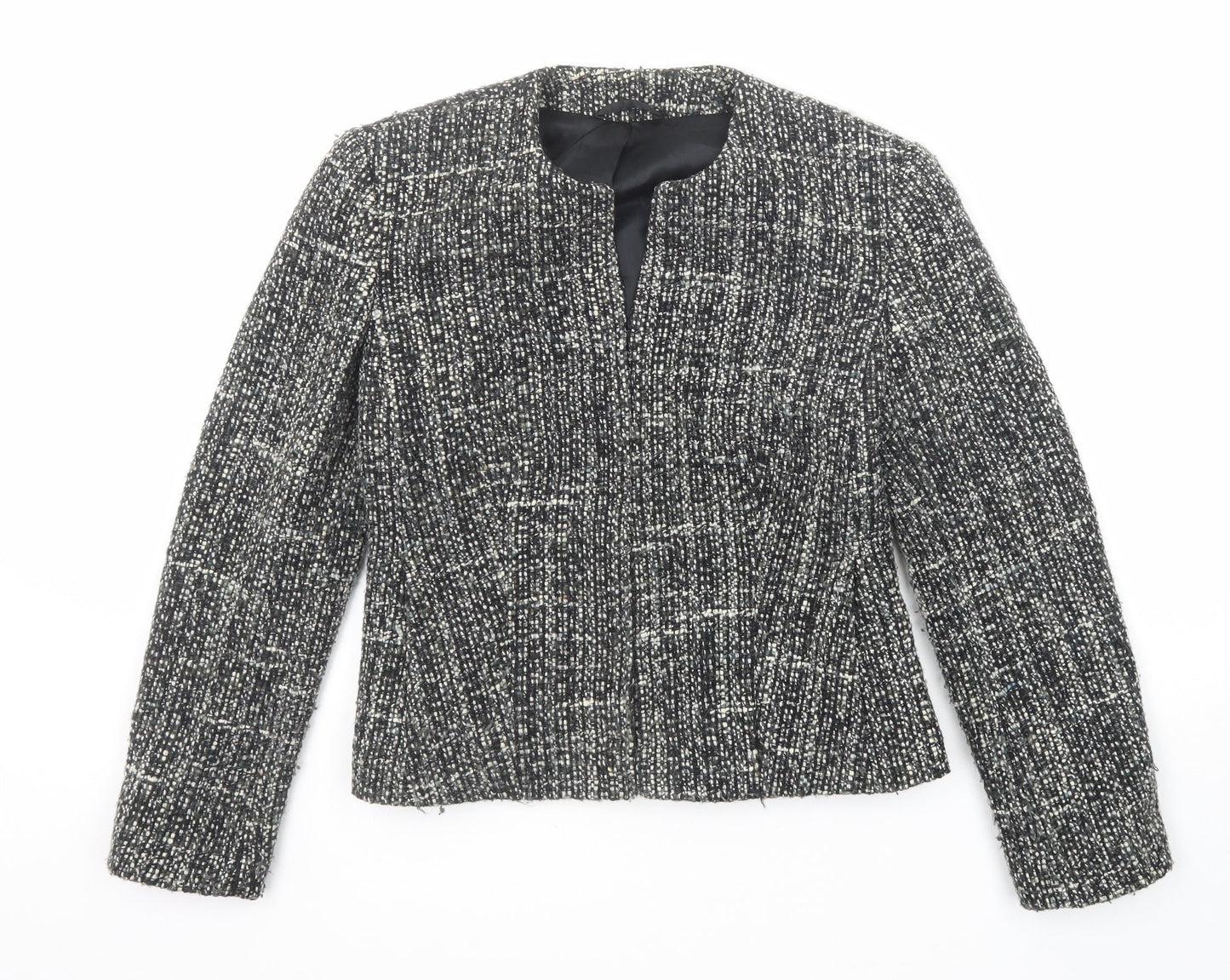 NEXT Womens Black Jacket Blazer Size 12 Hook & Eye