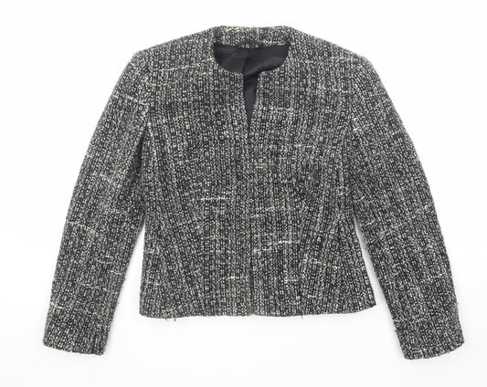 NEXT Womens Black Jacket Blazer Size 12 Hook & Eye