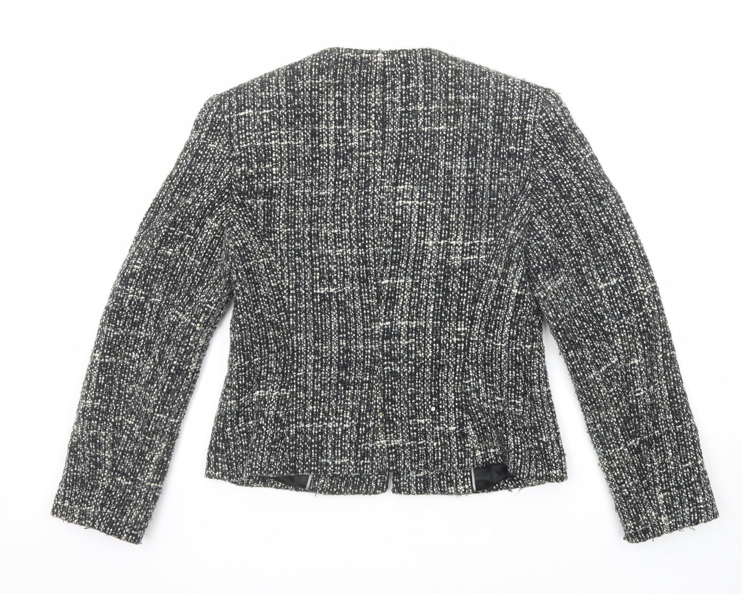NEXT Womens Black Jacket Blazer Size 12 Hook & Eye