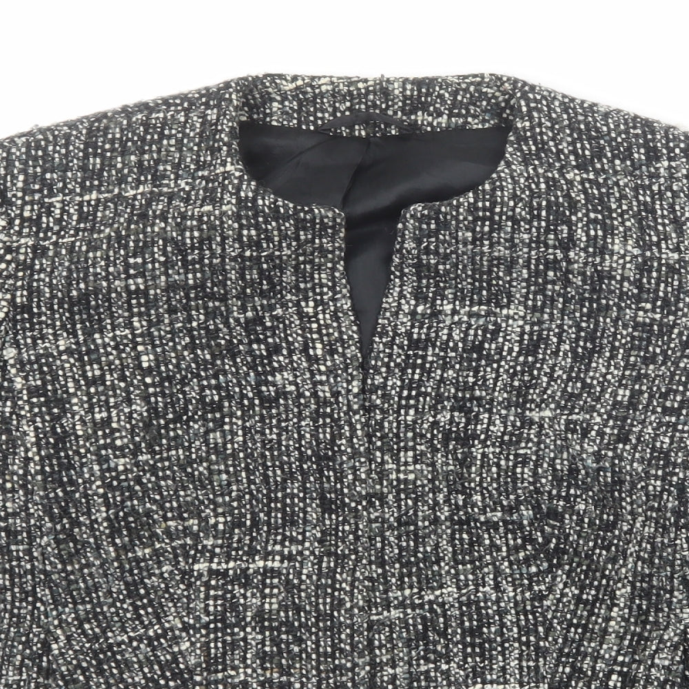NEXT Womens Black Jacket Blazer Size 12 Hook & Eye