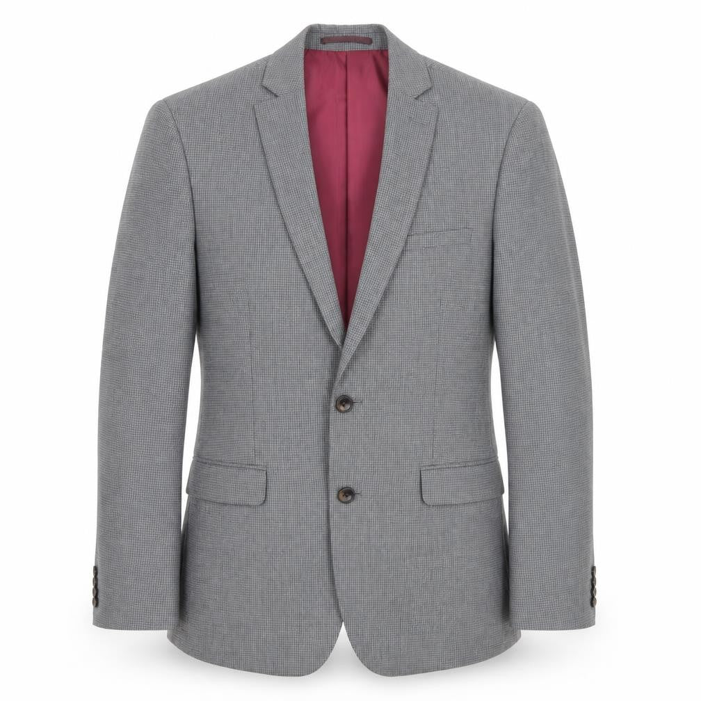 Marks & Spencer Mens Grey Check Polyester Jacket Suit Jacket Size 38 Regular