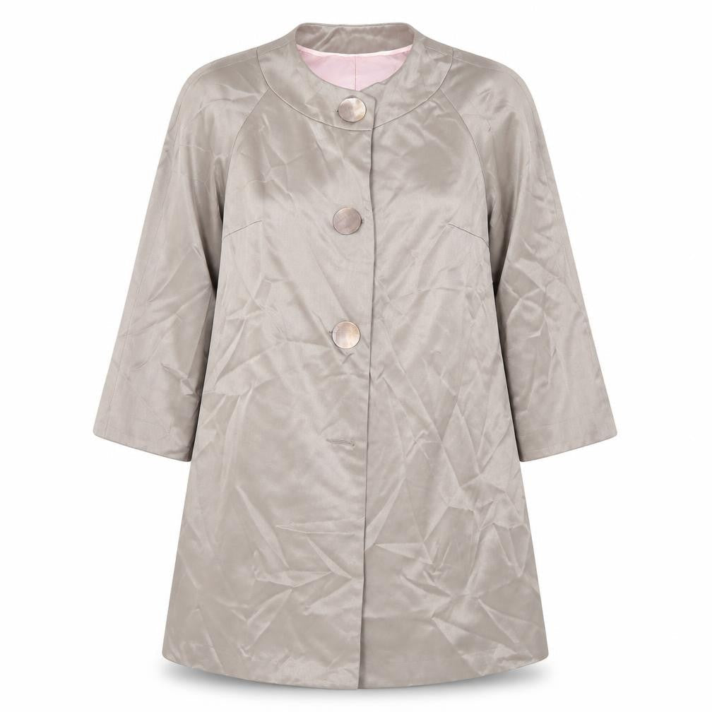 Louis Charles Womens Brown Overcoat Coat Size 12 Button