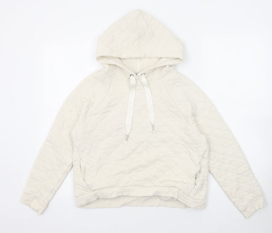 NEXT Womens White Cotton Pullover Hoodie Size S Pullover