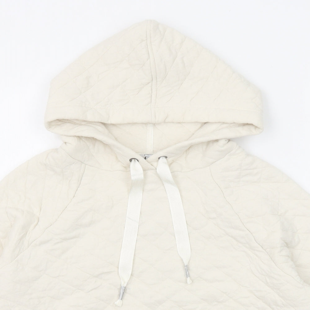 NEXT Womens White Cotton Pullover Hoodie Size S Pullover
