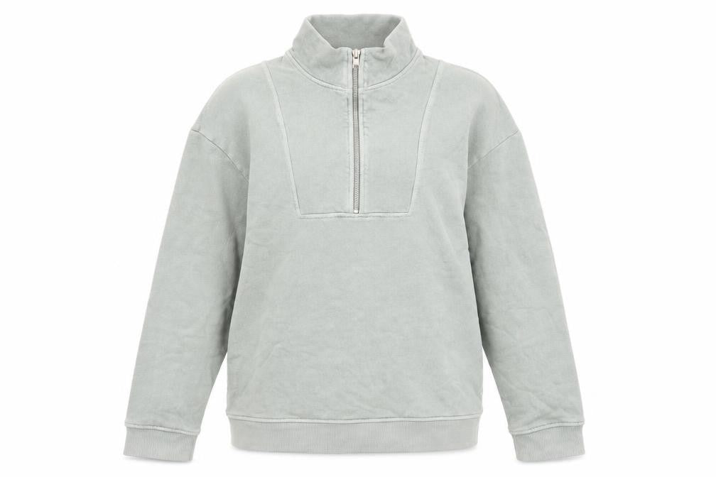 Marks & Spencer Womens Green Cotton Pullover Sweatshirt Size 8 Zip
