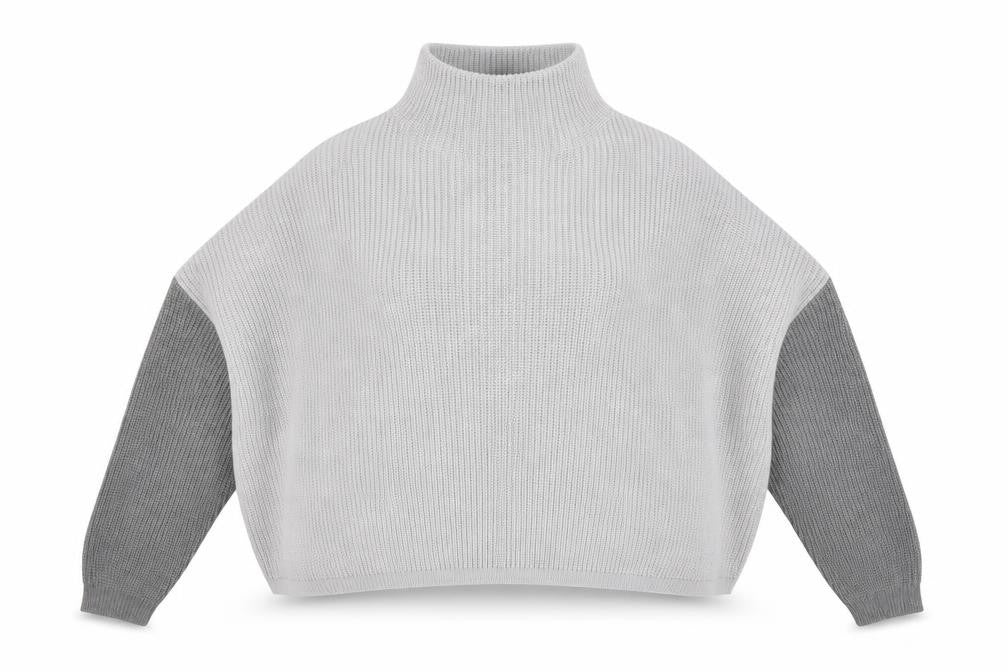 PRETTYLITTLETHING Womens Grey High Neck Acrylic Pullover Jumper Size XL