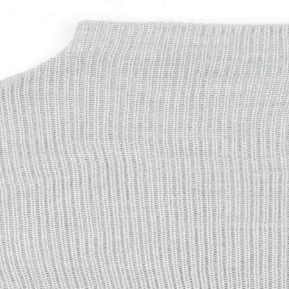 PRETTYLITTLETHING Womens Grey High Neck Acrylic Pullover Jumper Size XL