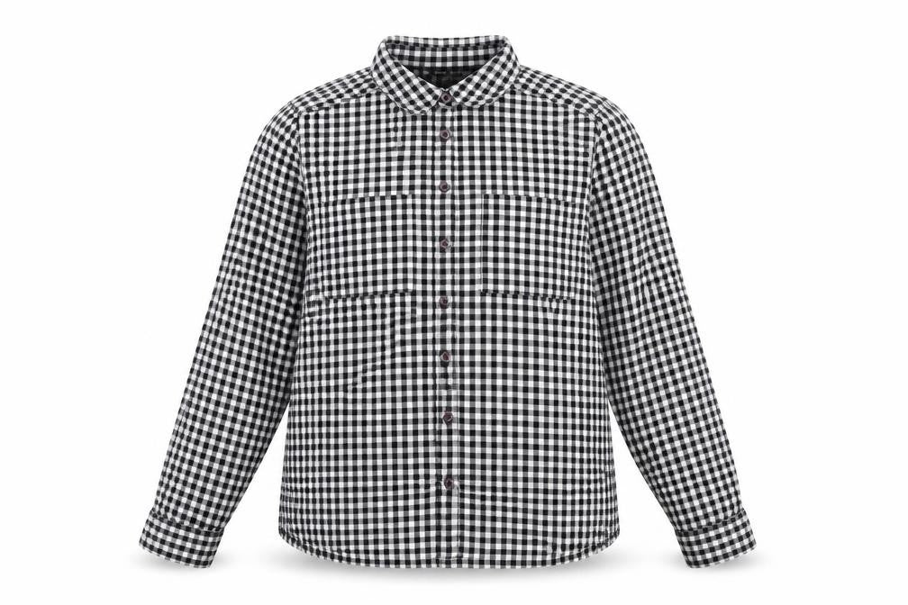 New Look Womens Black Plaid Cotton Basic Button-Up Size 10 Collared