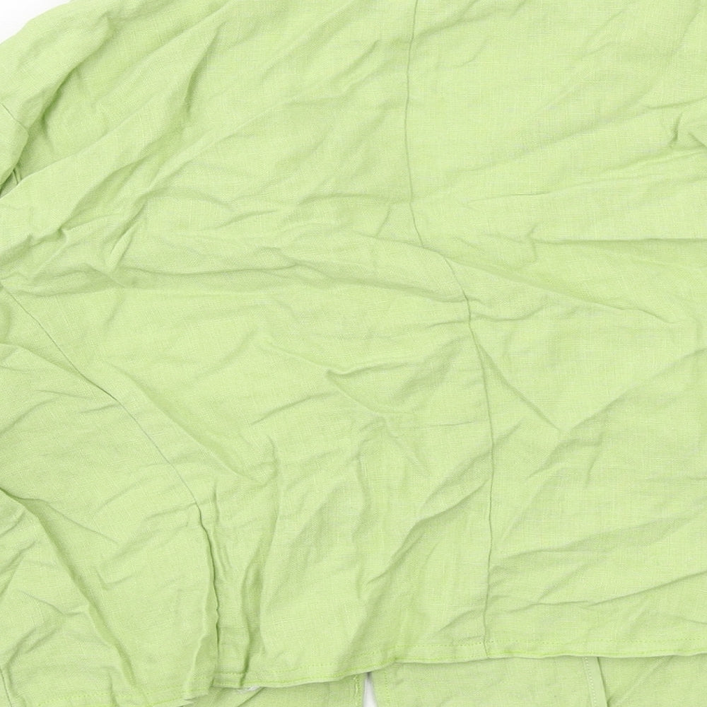 Per Una Womens Green Jacket Size 18 Button