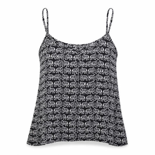 Staring at Stars Womens Black Geometric Viscose Camisole Tank Size S Scoop Neck - Elephant Print