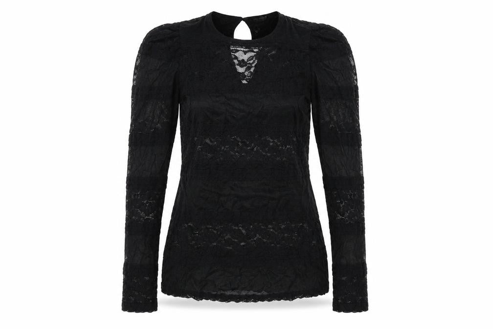 Zara Womens Black Polyamide Basic Blouse Size S Round Neck