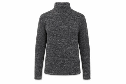 Front view of ASOS women’s grey polyester basic blouse, size UK 8, high neck