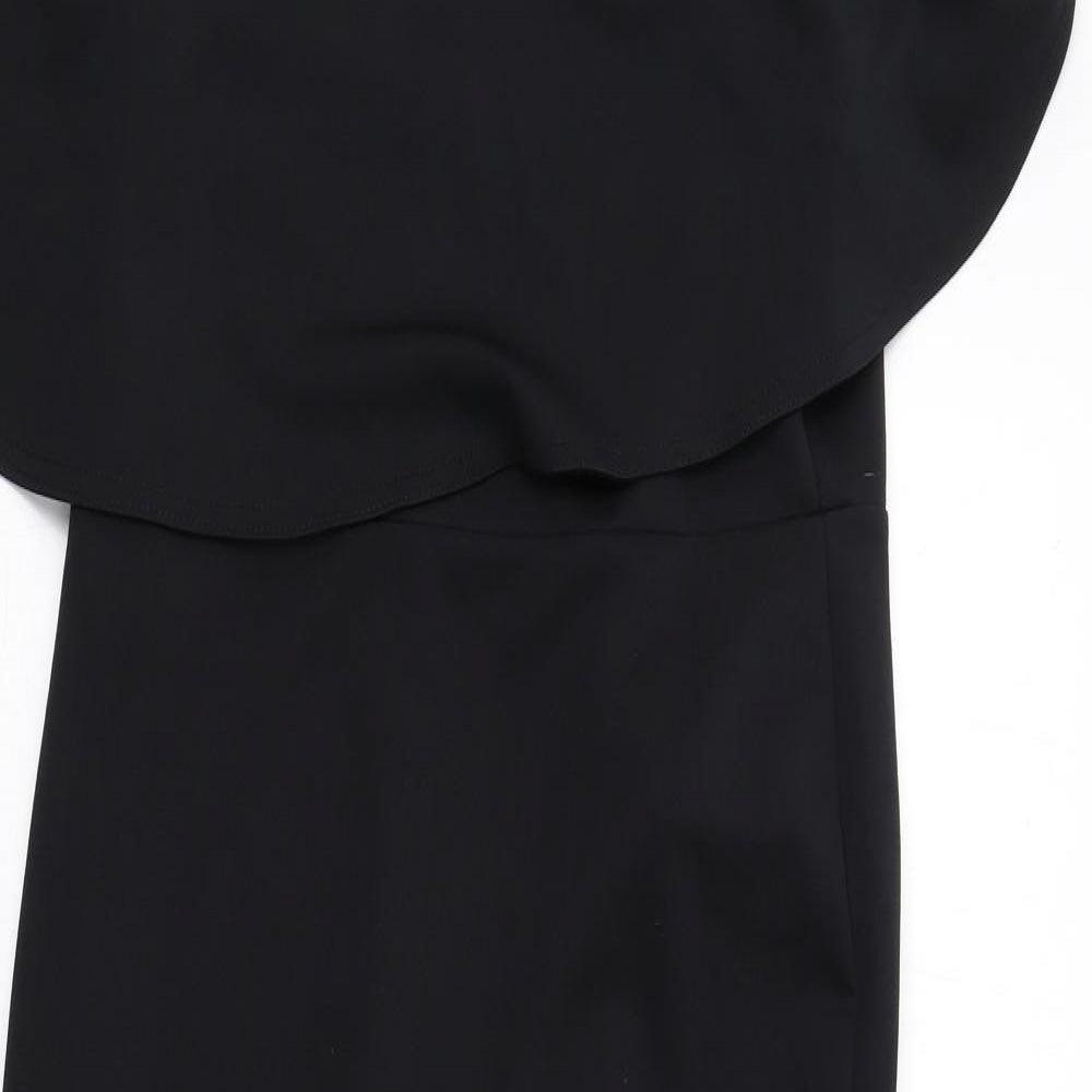 ASOS Womens Black Polyester Mermaid Size 14 Square Neck Pullover - Cold shoulder
