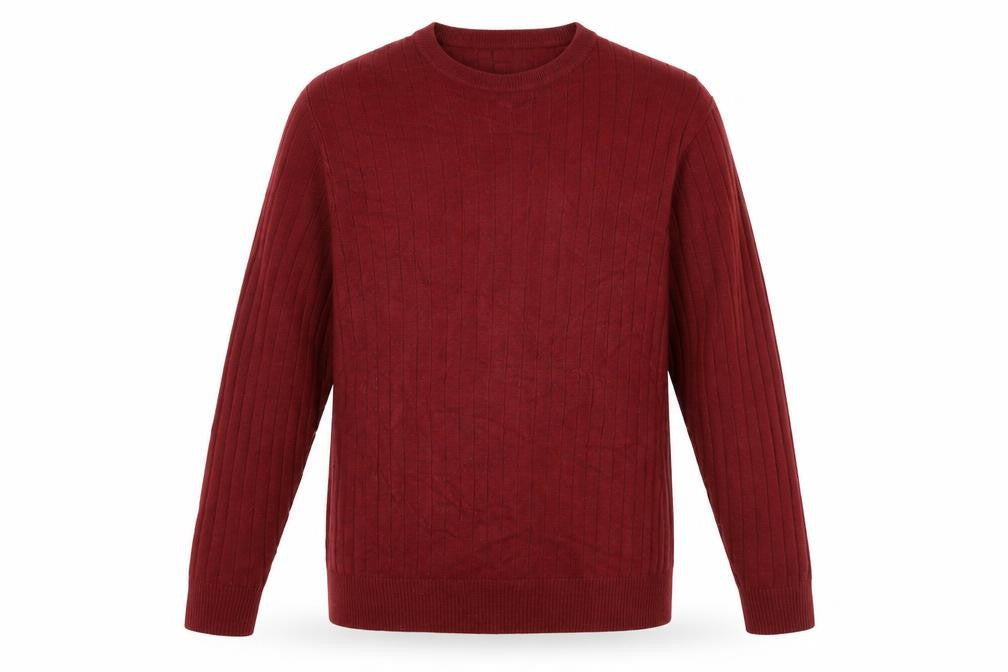 Wolsey Mens Red Round Neck Acrylic Pullover Jumper Size S Long Sleeve