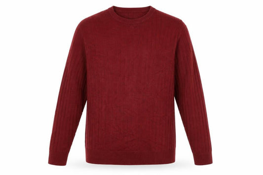 Wolsey Mens Red Round Neck Acrylic Pullover Jumper Size S Long Sleeve