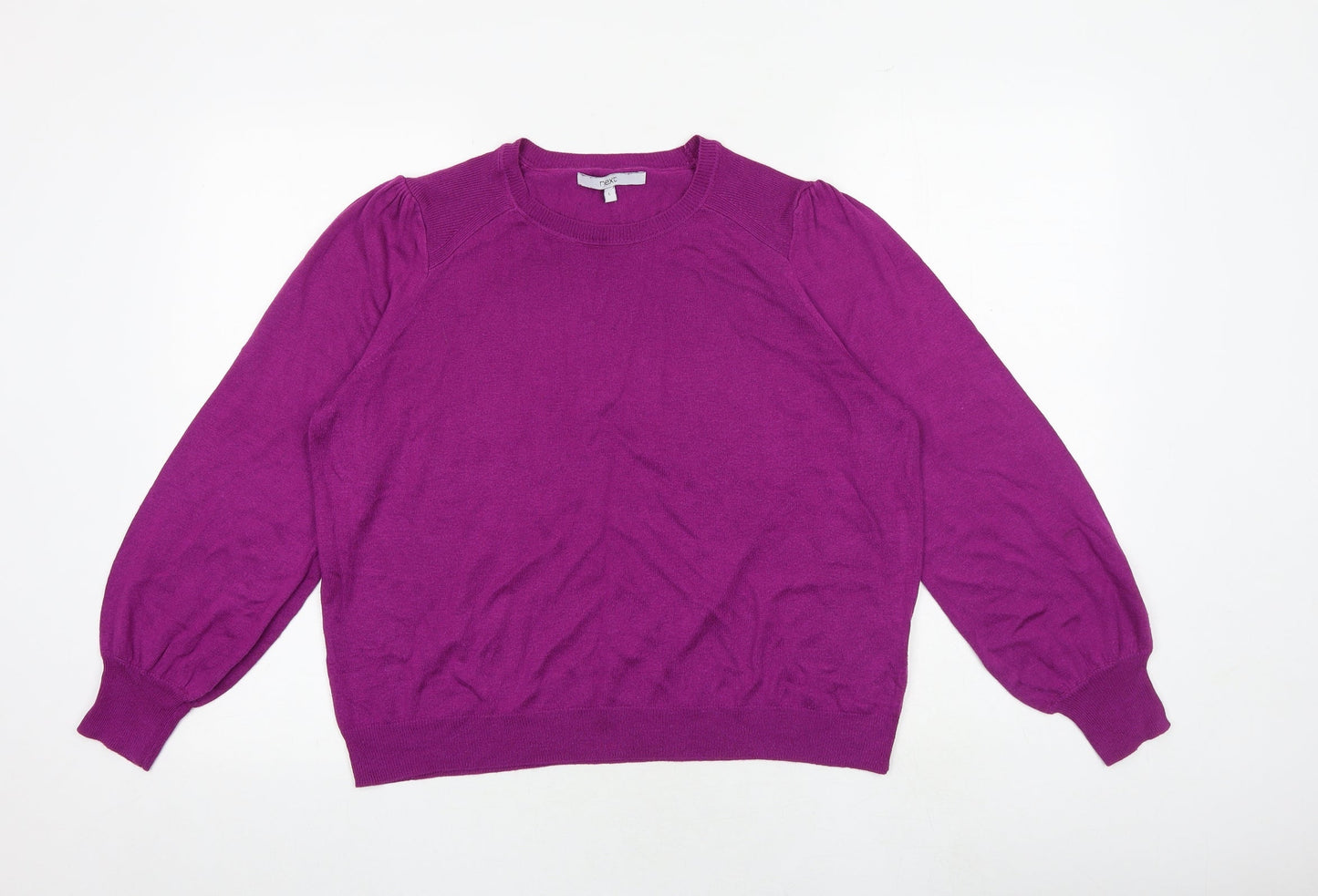 NEXT Womens Purple Round Neck Polyester Pullover Jumper Size L
