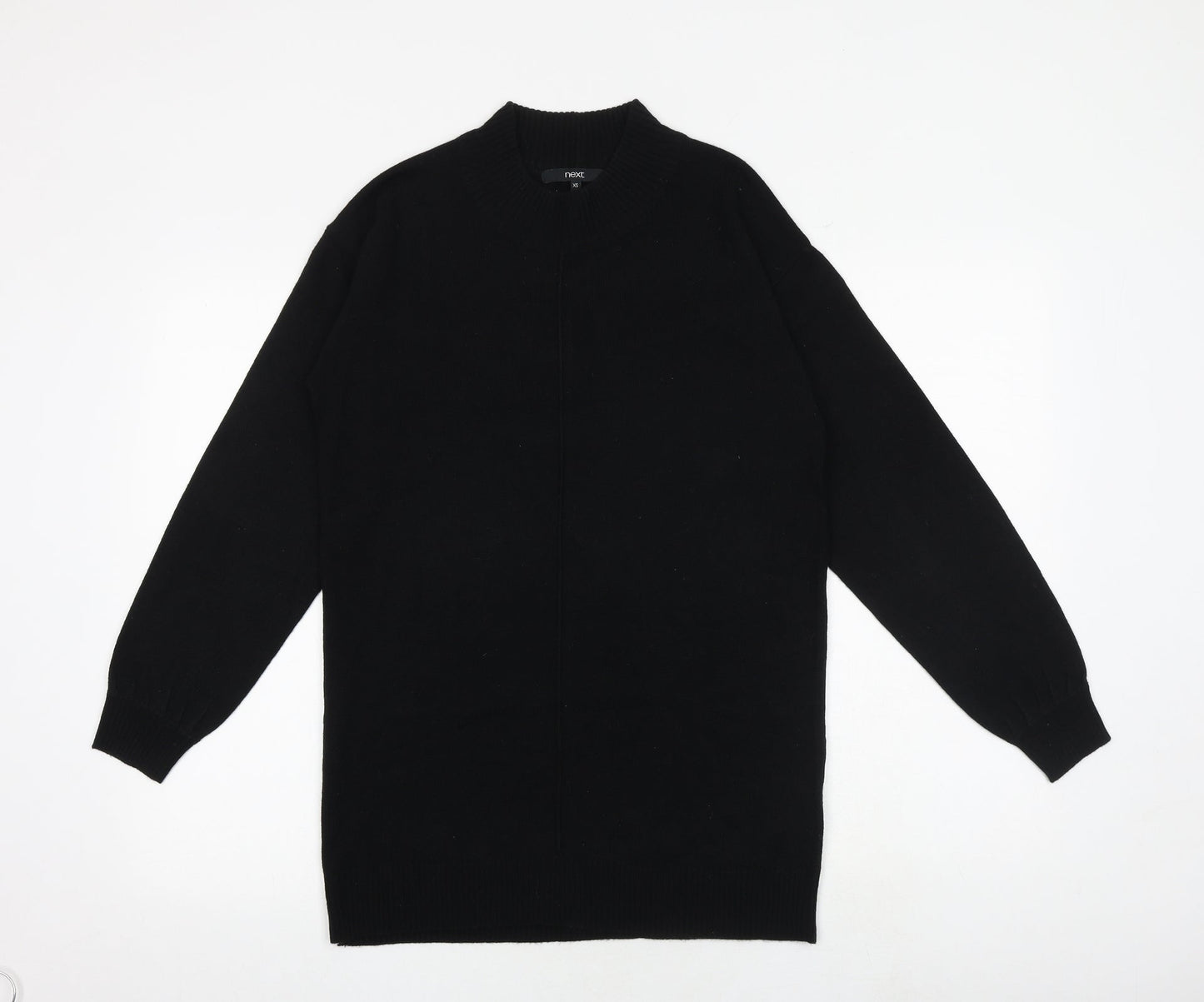 NEXT Womens Black Round Neck Acrylic Pullover Jumper Size XS